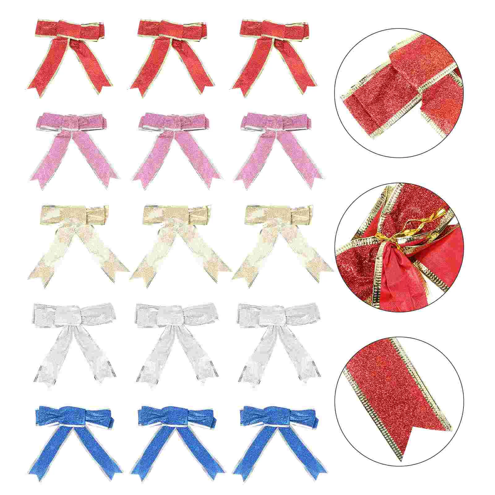 

Christmas Bows Bow Tree Holiday Decorative Gift Ornament Decoration Party Favor Bowknot Mini Wrapping Ornaments Wreathsknot
