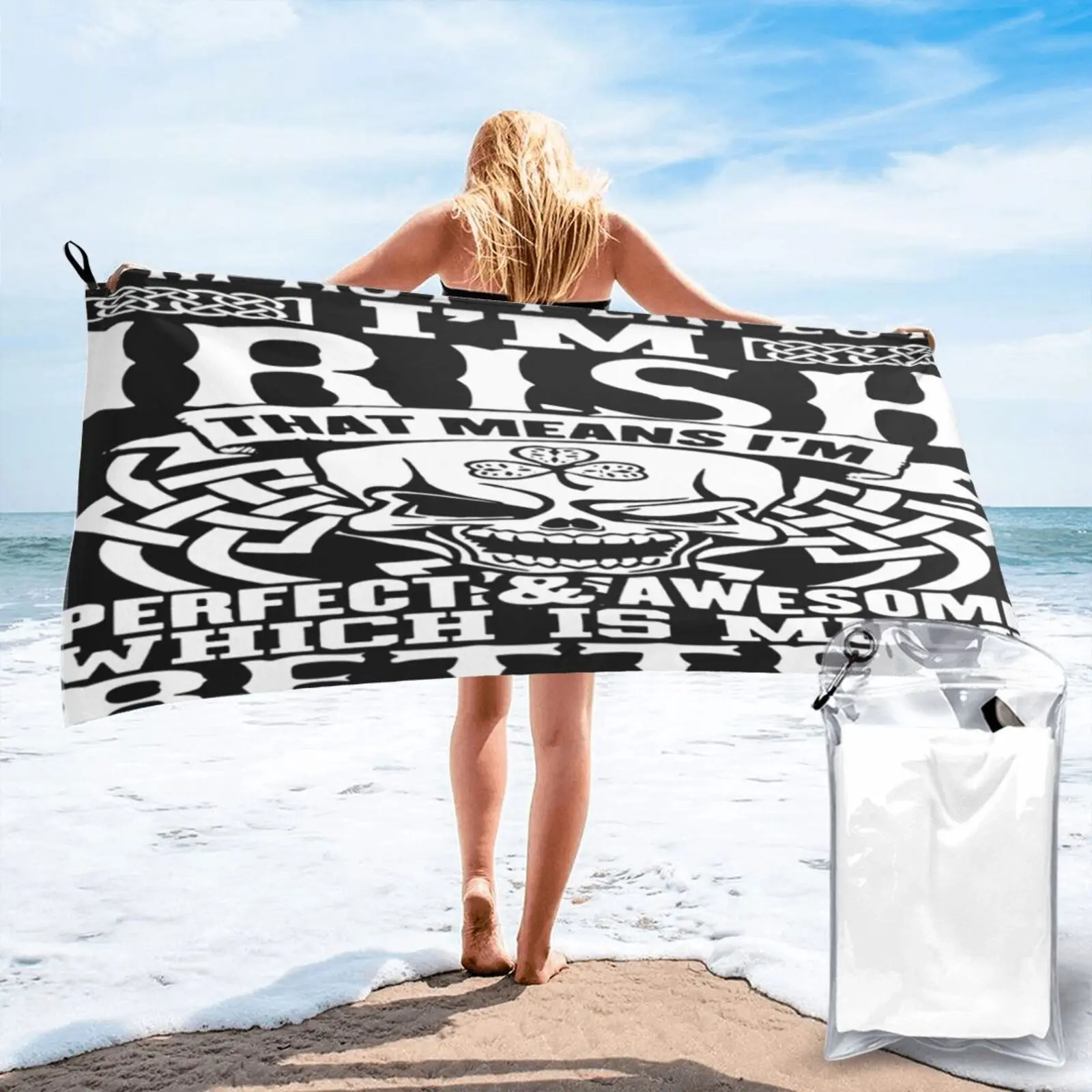 

2020 Irish Perfect & Awesome Beach Towel Beach Blanket Face Towel Beach Mat Bathrobe Woman Microfiber Towel Luxury Beach Towel