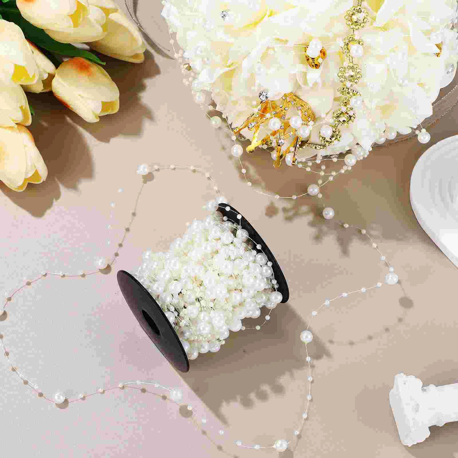 Свадебный букет из бисера гирлянда бусины нить жемчужная искусственная цепочка