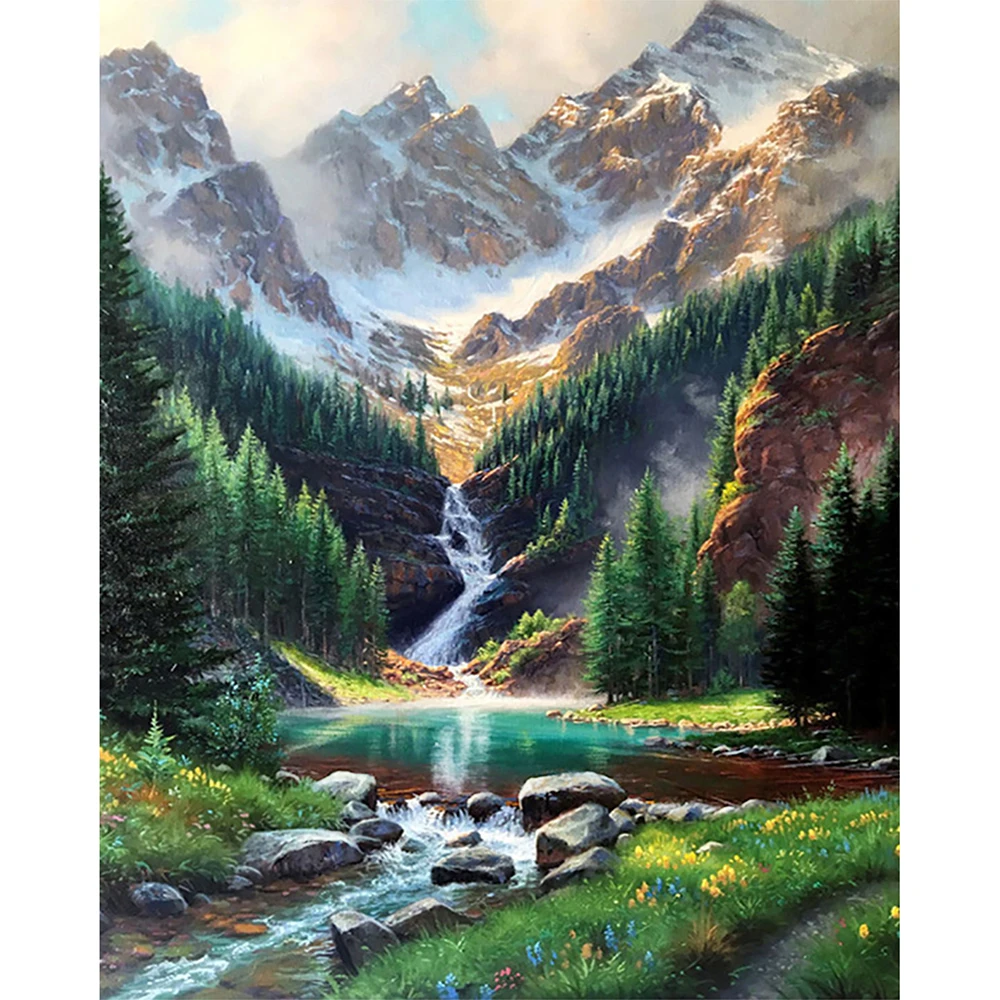 

KAMY YI Landscape 5d Diamond Cross DIY Mosaic Home Decoration Full Diamond Embroidery Handmade Gift