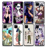 anime nico%c2%b7robin one piece phone case for realme c2 c3 c21 c25 c11 c12 c20 c35 oppo a53 a74 a16 a15 a9 a54 a95 a93 a31 case