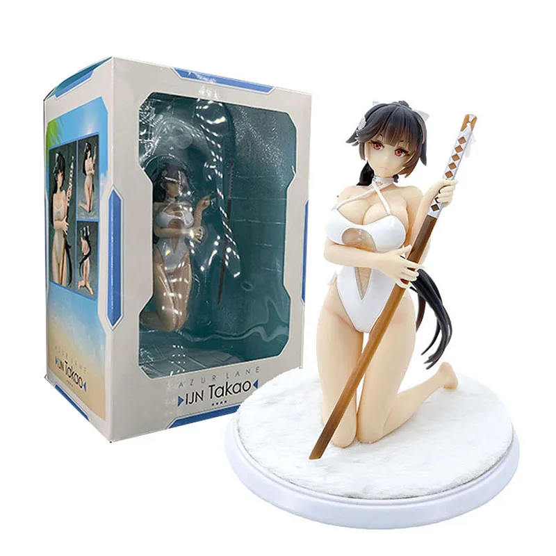 Фигурка эдн Такао из ПВХ соблазнительный белый купальник японского аниме Ажур