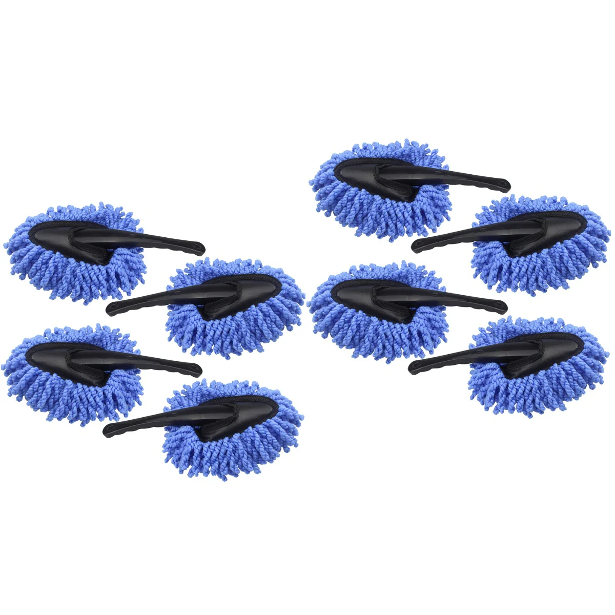 

8 Pcs Duster Interior Cleaner Car Waxing Brush Car Cleaning Supplies with Handle for Car Bike Home Use (Blue)