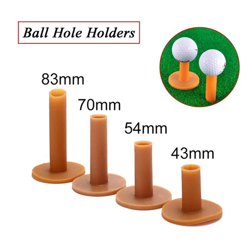 

1/4PCS 43/54/70/83mm Training Practice Tee Mat Golves Ball Hole Holders Rubber Golf Training Aids For Beginner Trainer Practice
