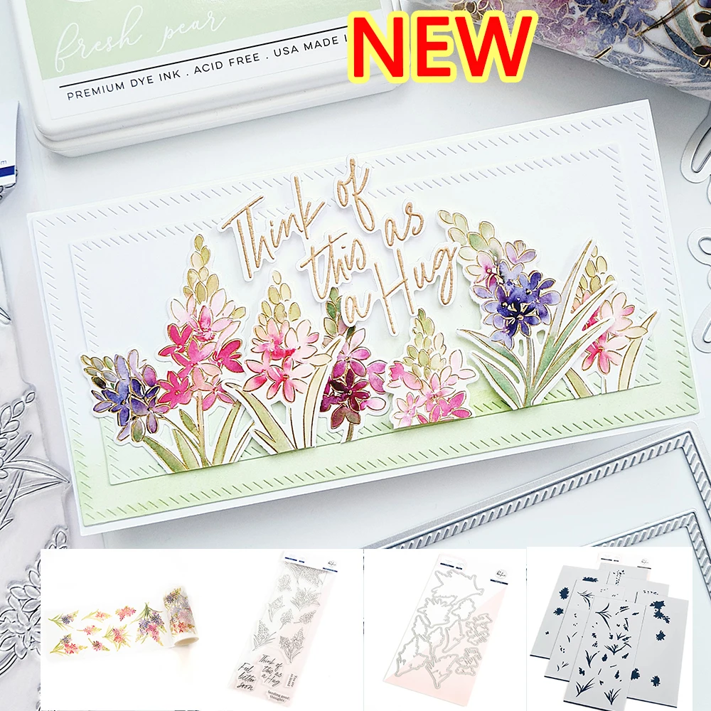 

TUBEROSE Metal Cutting Dies and Silicone Stamps Stencil Washi for Scrapbooking Album Decoration for DIY Greeting Card Making
