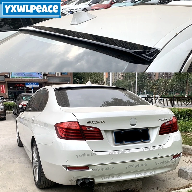 

For BMW F10 5 Series 528i 535i 550i 2011-2017 ABS Glossy Black/ Carbon Fiber Look Rear Window Roof Spoiler Body Kit Accessories