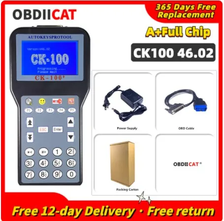 

OBDIICAT OBD2 Auto Key Programmer CK100 with 1024 Tokens CK-100 V99.99/46.02 CK100 Key Programmer OBD2 Car Key Maker Tools