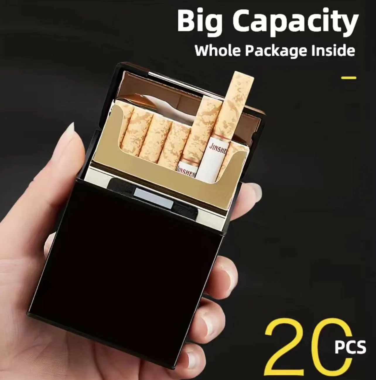 Портативный металлический чехол для сигарет задняя крышка сигар