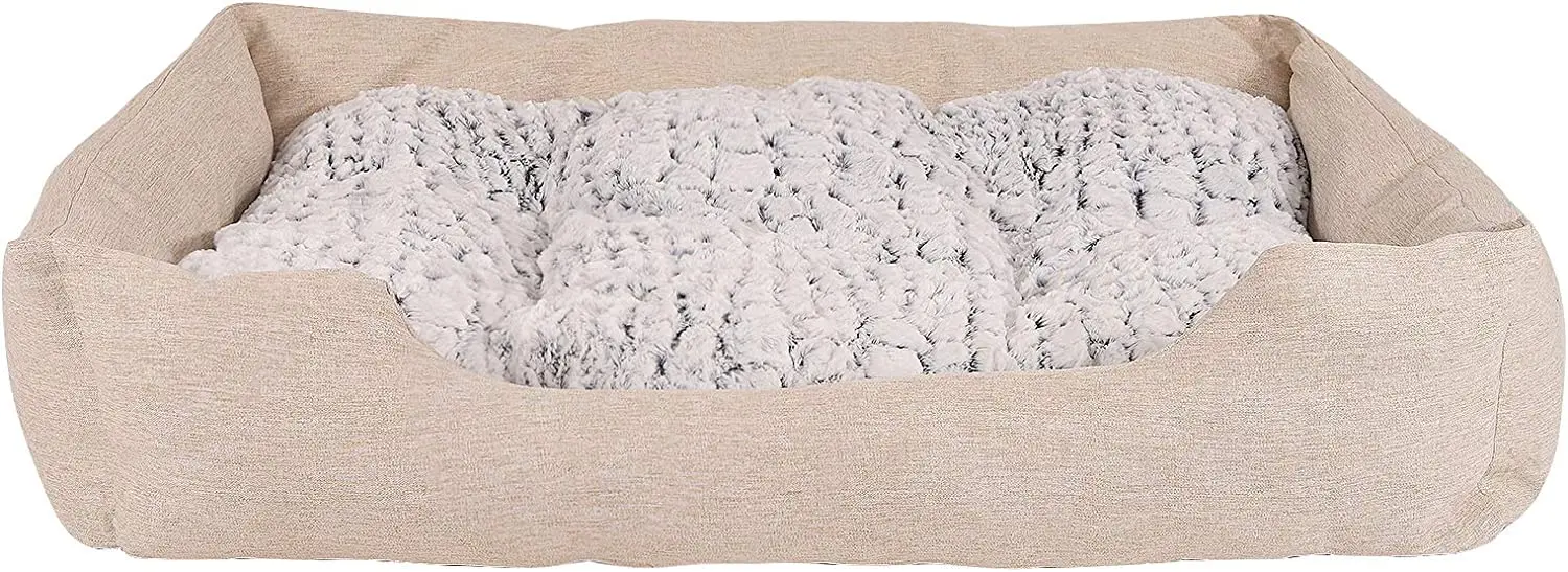 

Lit pour Chien Coussin réversible Panier Chiens, (S) 60x50 cm Gris