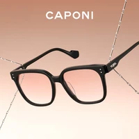 caponi acetate sunglasses vintage frame sunglasses gradient pink anti reflective korean design womens sun glasses uv400 cp8026
