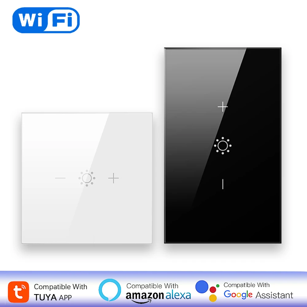 

Tuya Smart Dimmer Switch WiFi Touch/APP/Voice Remote Control Wall Light Dimming Switches EU/US Works With Alexa Google Home