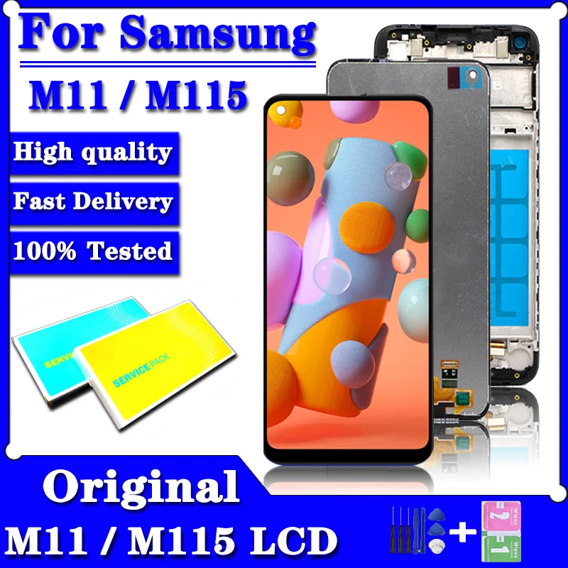 

Original For Samsung Galaxy M11 SM-M115F SM-M115F/DSN LCD Display Touch Screen Digitizer Assembly Replace For Samsung M115 lcd