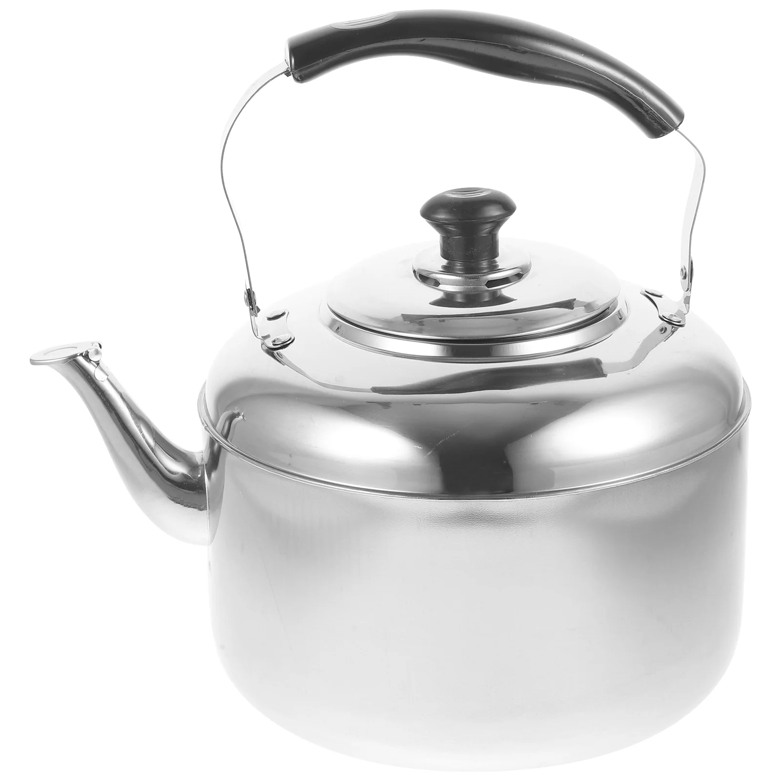 

Stainless Steel Stovetop Whistling Tea Kettles Steaming Teapot with Wooden Handle Dishwasher Safe Heat Resistant for Kitchen