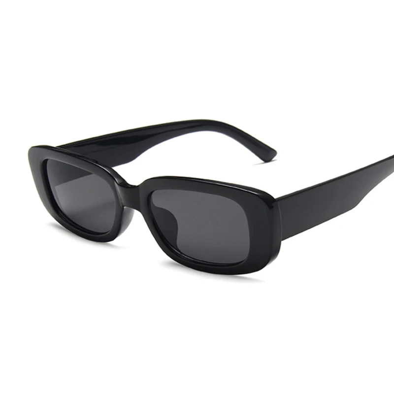 

Vintage Black Square Sunglasses Women Luxury Brand Small Rectangle Sun Glasses Female Gradient Clear Mirror Oculos De Sol