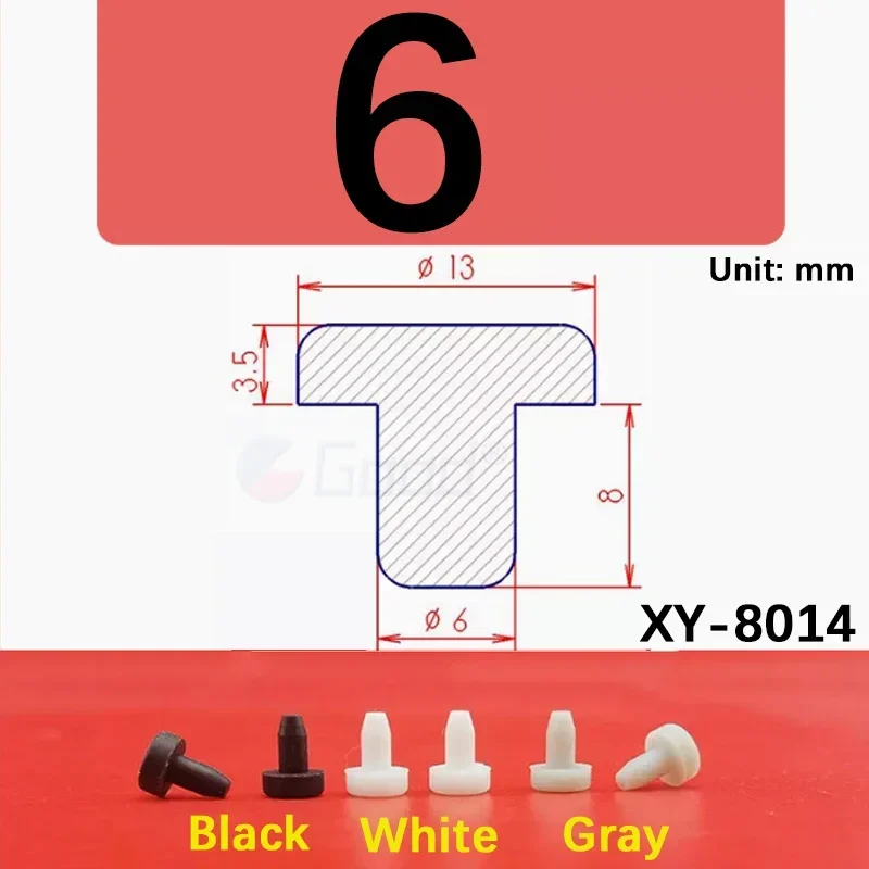 

2-14 мм черные силиконовые резиновые заглушки с отверстиями, твердая уплотнительная заглушка, Т-образная уплотнительная пробка, вставки, торцевая заглушка, пылезащитные заглушки с высокой температурой