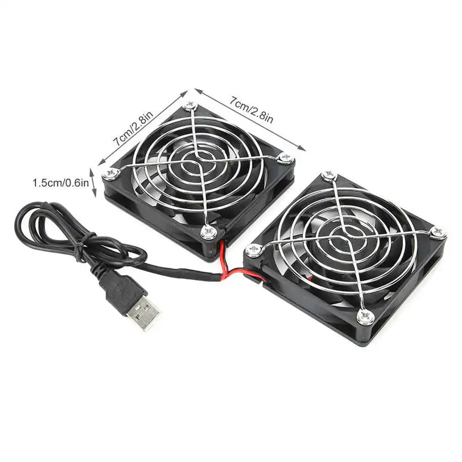 5 В USB Вентилятор охлаждения с двойным вентилятором для ASUS RT-AC68U AC86U EX6200 Tengda AC15 70x7 0x