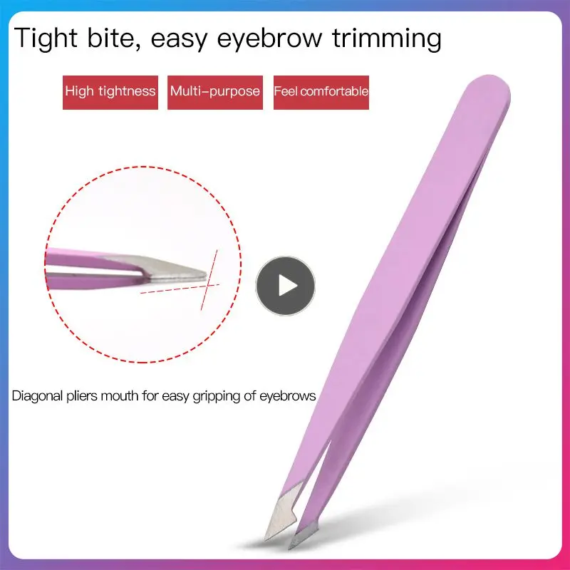 

Stainless Steel Eyebrow Clip Beauty Clip Oblique Flat Mouth Trimming Eyebrow Clip Eyebrow Trimming Scissors Makeup Tool