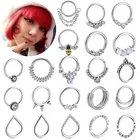 Кольцо для пирсинга носа с шарнирным сегментом, 16 г