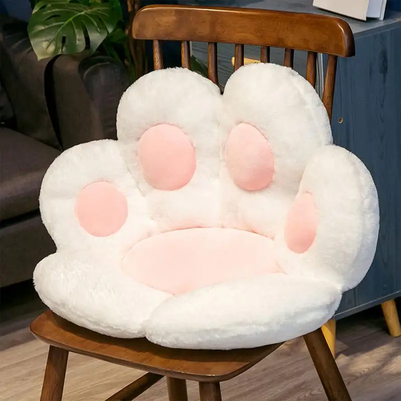 

Cat Paw Seat Cushion 27.56x23.62in Comfy Cartoon Paw Chair Cushion With Back Support Cute Paw Design Plush Chair Seat Cushion