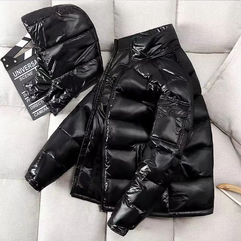 Men's Thickened Down Jackets Zipper Parka Men Casual White Down Jacket Outdoor Warm Feather Winter Jacket Doudoune Coat Outwear