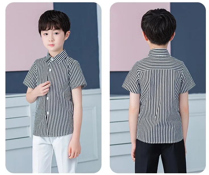 Рубашка в полоску для мальчиков 90-150 см | Детская одежда и обувь