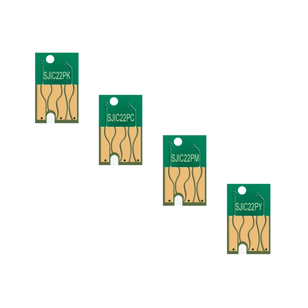 4-цветный картридж SJIC22P одноразовый чип для Epson ColorWorks C3500 TM-C3500 чипы принтера