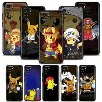 pokemon pikachu cosplay phone case for redmi 10 9 9a 9c 9i k20 k30 k40 plus note 10 11 pro soft silicone case pikachu