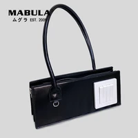mabula electricity switch shape women underarm hobo purses retro leather stachel top handle handbags casual crossbody bag