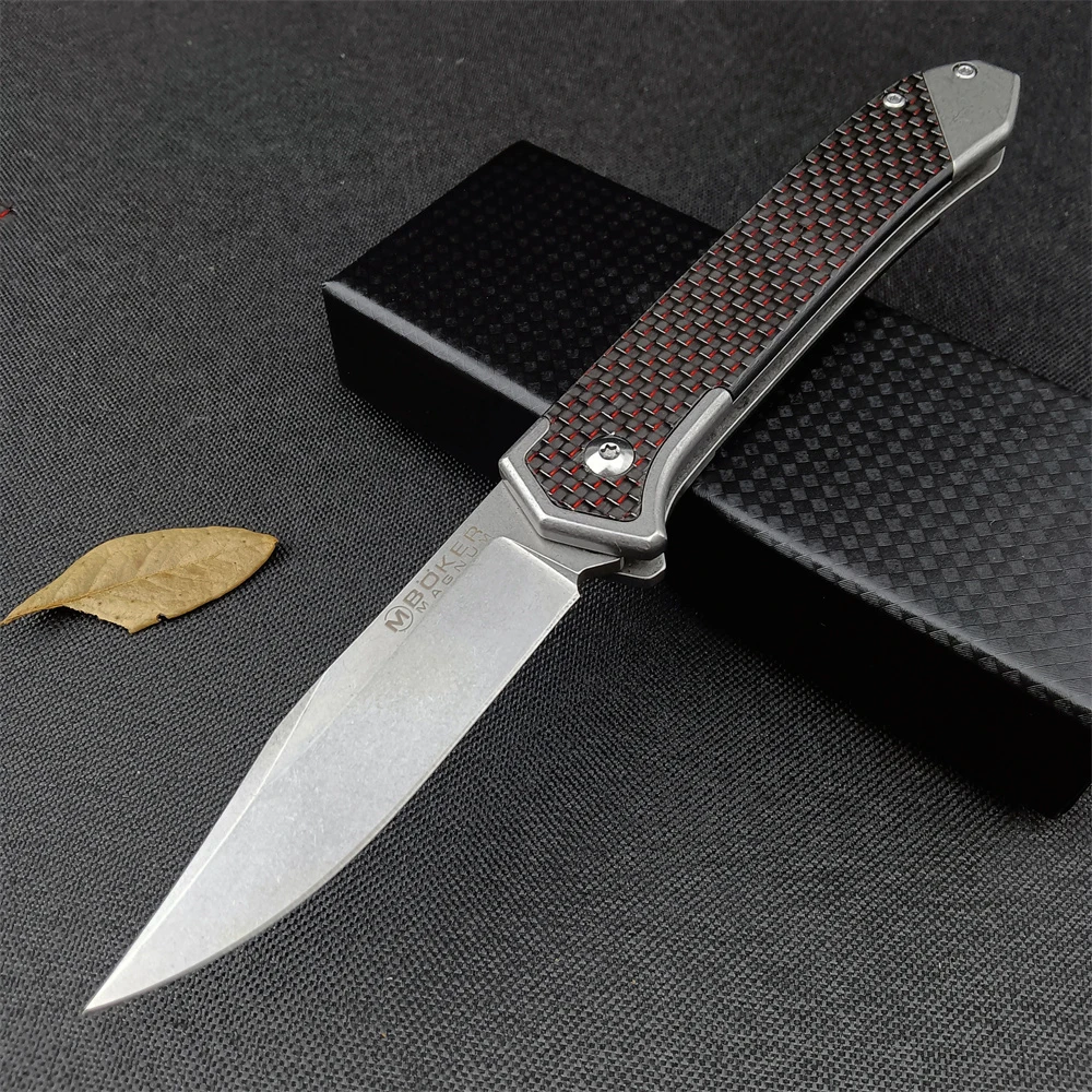 

Boker 440 A/U/T/O Folding Tactical Pocket Knife D2 Blade G10/Carbon Fibre Handle Outdoor Utility Knife Survival Rescue Navaja