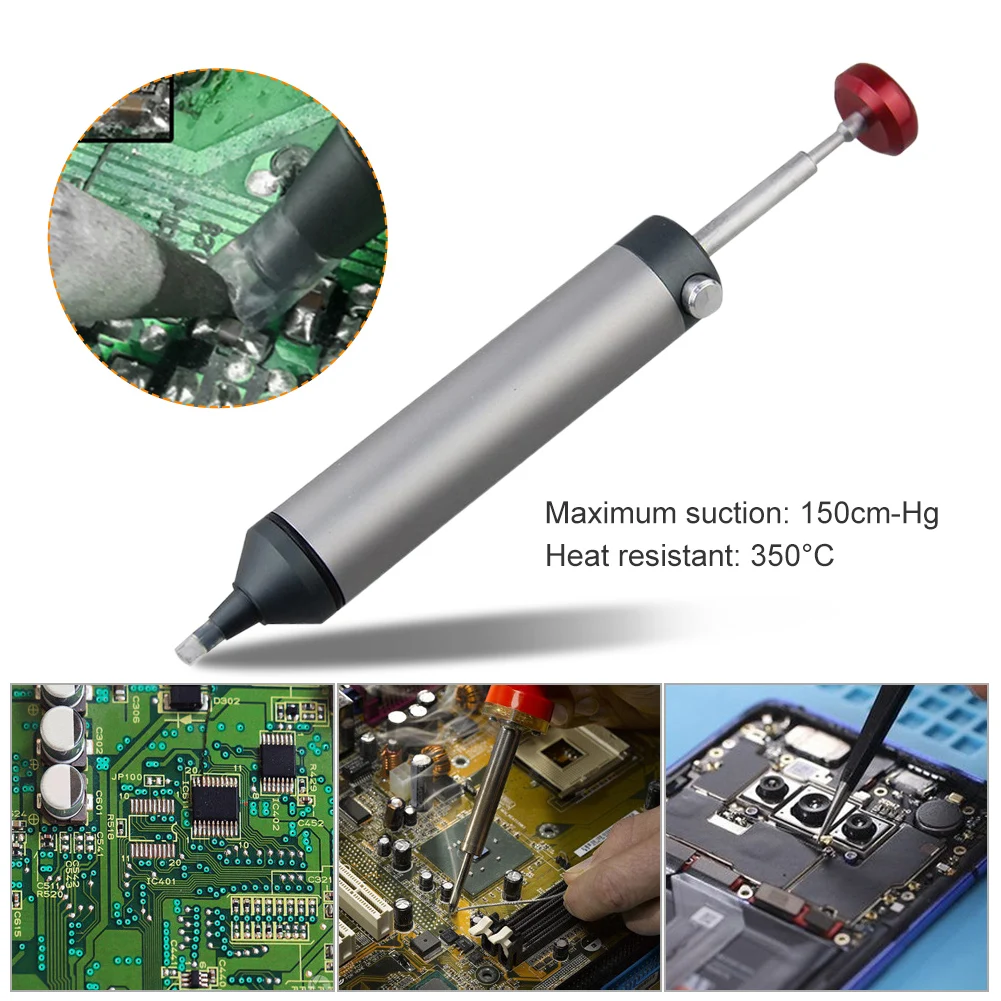 

Powerful Desoldering Pump Suction Tin Gun Soldering Sucker Pen Removal Vacuum Solder Iron Welding Repair Tools Accessories