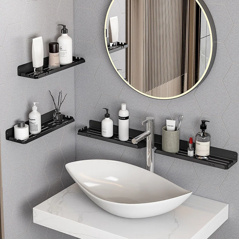 

Bathroom Shelf Punch-Free Mounted Rack for Bathroom Accessories Wall Hanging Storage Rack Kitchen Organizer Shelves Wall Shelf