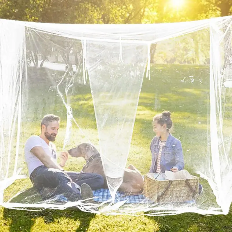 Bed Canopy Fly Net For Bed Canopy Opening Screen Netting Square Curtain With Carry Bag Easy To Install Hanging Kit