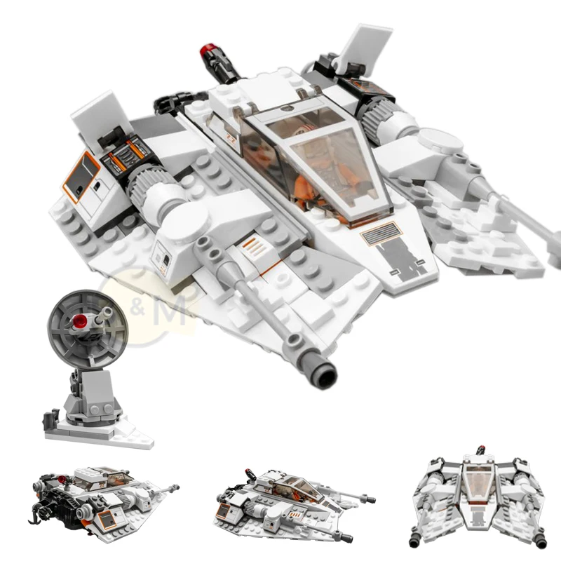 

NEW 20th Edition Star Space Ship Series 333PCS Building Blocks Bricks Kid Gift Toys Wars Snowspeeder Snowfield Aircraft Fit