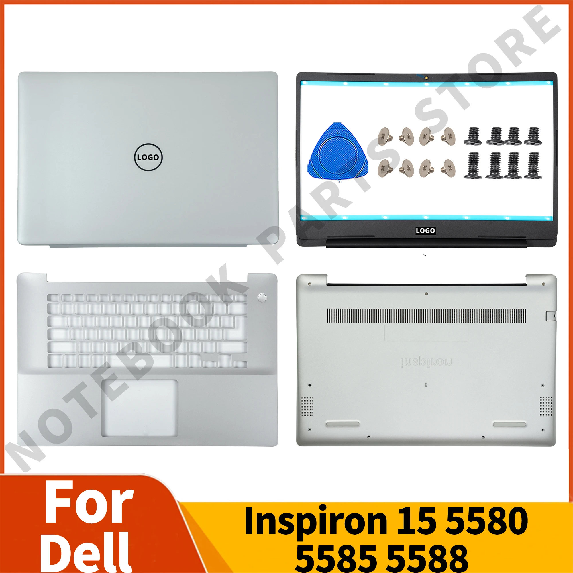 

Детали для ноутбуков Dell Inspiron 15 5580 5585 5588, задняя крышка ЖК-дисплея, передняя панель, подставка для рук, нижняя искусственная поверхность, чехл...