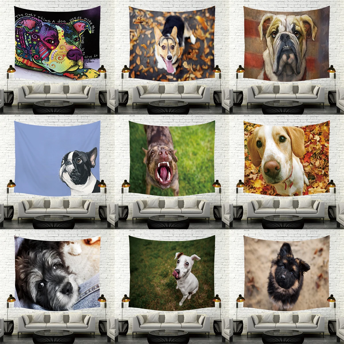 

Настраиваемый гобелен, покрывало, коврик для йоги, одеяло с собакой, художественная живопись, гобелен, домашний декор, настенное украшение