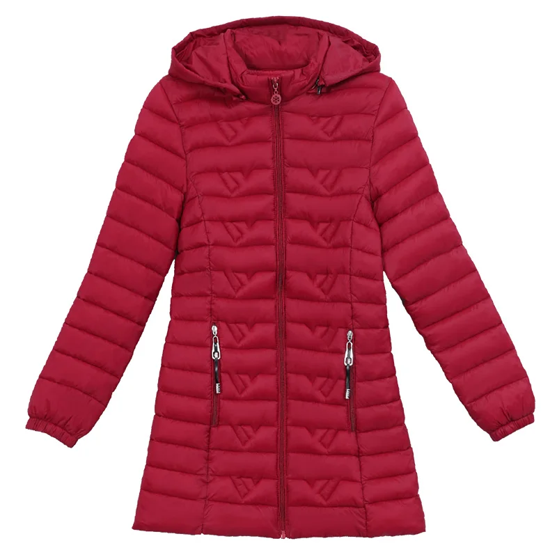 

Модный пуховик, зимняя одежда, облегающая парка средней длины, зима 2022, тонкая однотонная куртка с капюшоном на талии, теплая Женская Стеганая куртка 6XL