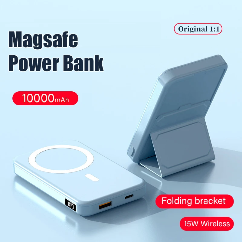 

Macsafe Power Bank 10000mAh Magnetic Portable Powerbank Wireless Charger For iPhone12 13 14 Pro Max External Auxiliary Battery