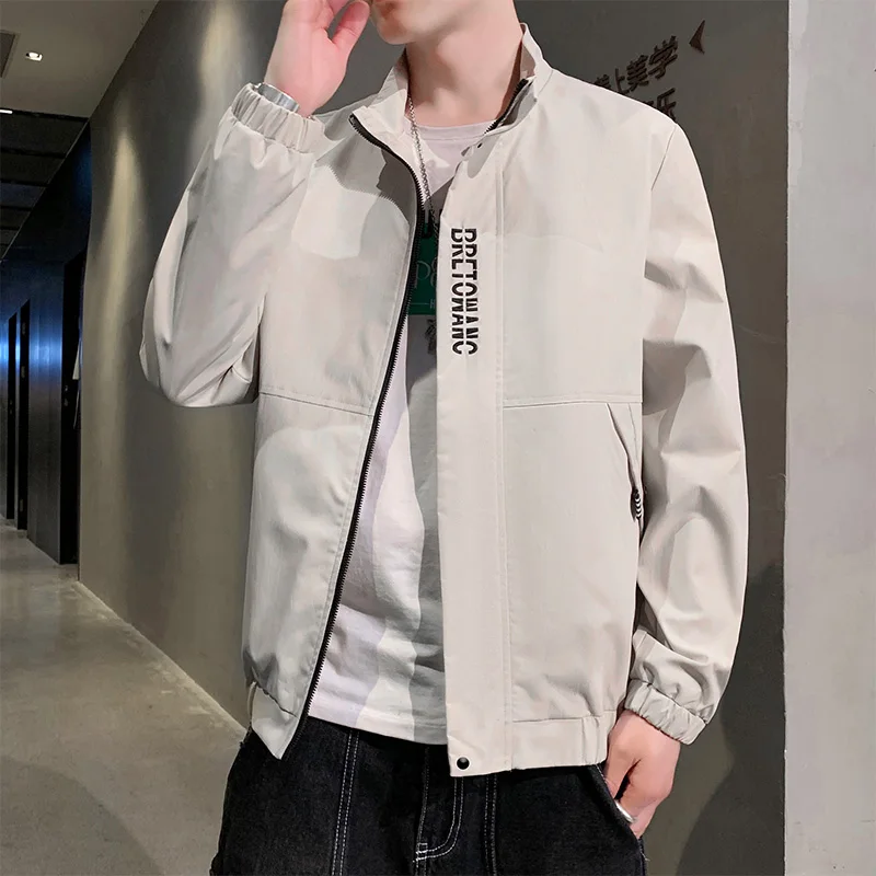Корейские ветрозащитные мужские куртки осенняя повседневная мужская верхняя