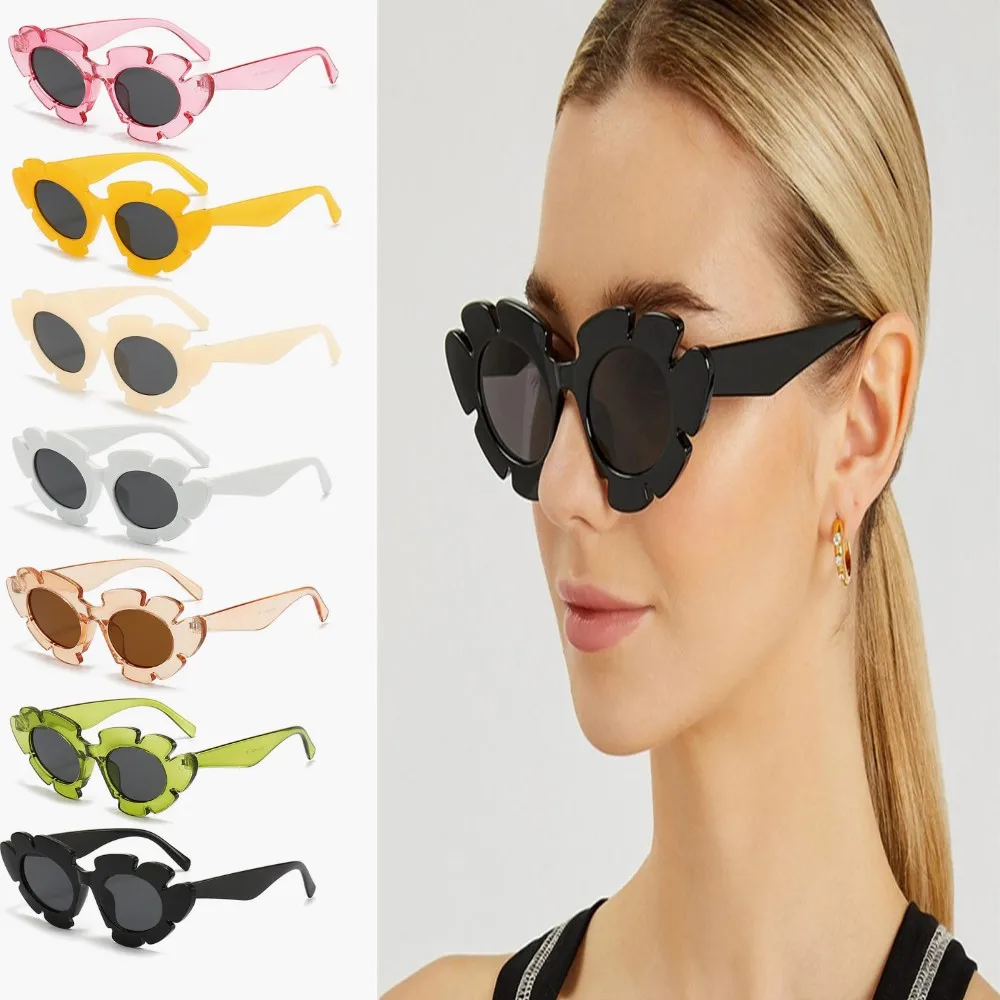 

Vintage Cute Girl Sunglasses Child Sun Glasses Round SunFlower Adult UV400 Sunglass Fashion glasses Travel Accessories