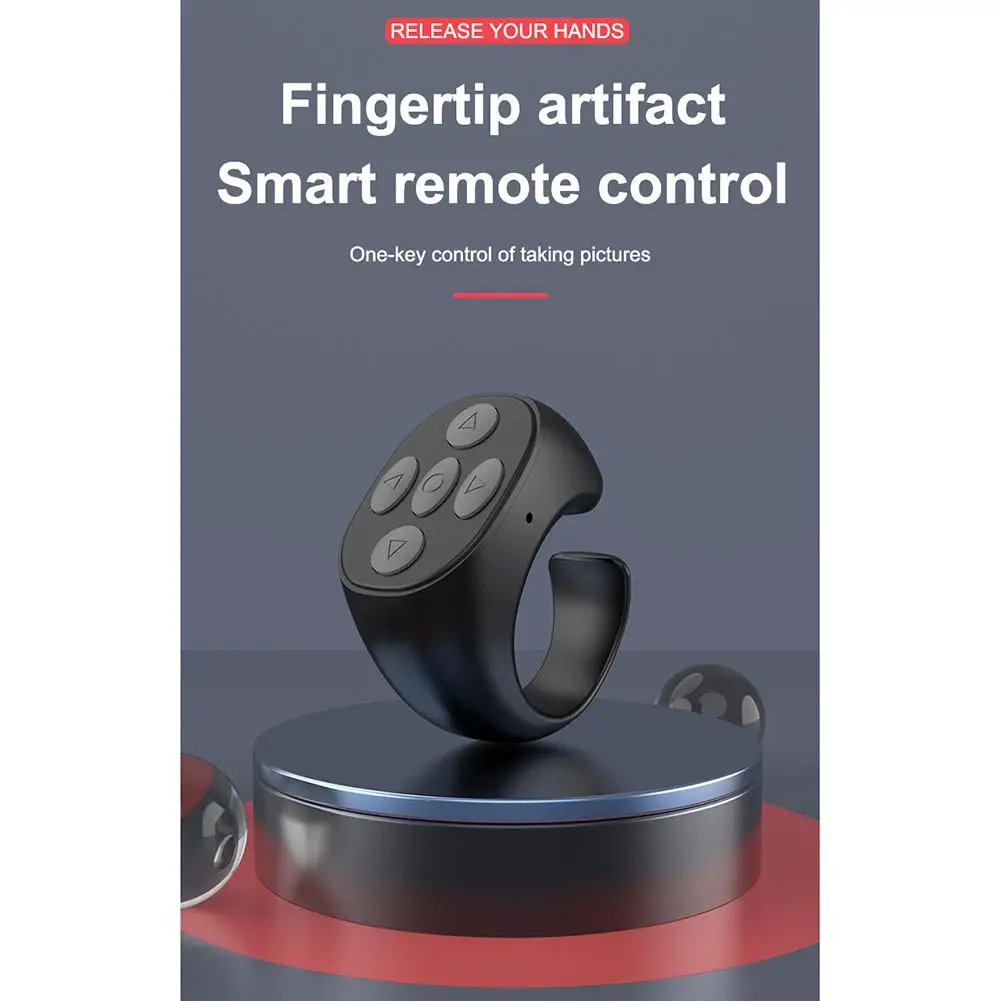 Tik Tok Ring Remote Control Portable Bluetooth-compatible Mobile Phone Selfie Timer Page Turner Controller Drop Shipping