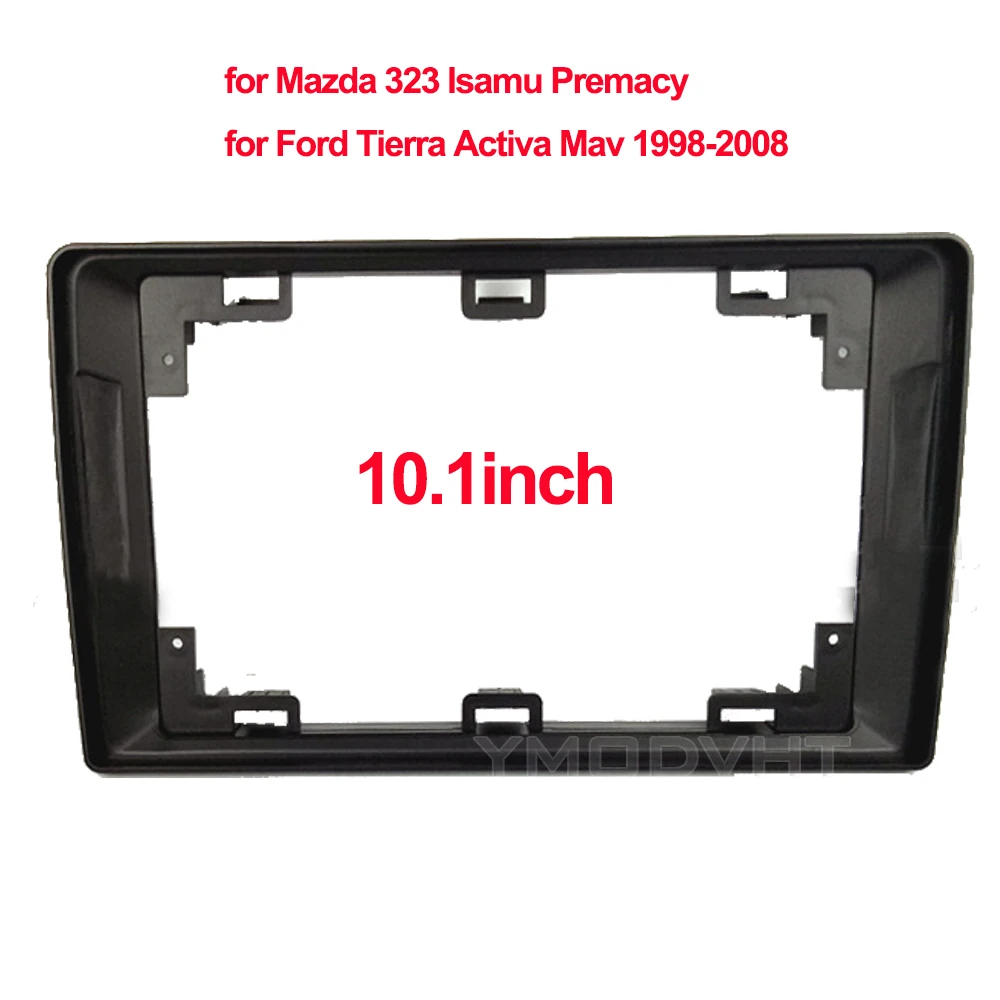 Фото 10-дюймовый автомобильный радиоприемник для Mazda 323 Isamu Premacy для Ford Tierra Activa Mav 1998-2008, комплект отделки приборной панели, панель рамы, автомобильная приборная панель №1