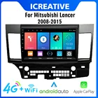 CarPlay Автомагнитола Магнитола 2 Din Android 4G Carplay 10,1 дюймовый автомобильный радиоприемник для Mitsubishi Lancer 2008-2015 Bluetooth Wifi GPS мультимедийный плеер auto 4G GPS трекер навигатор 2 дин андройд