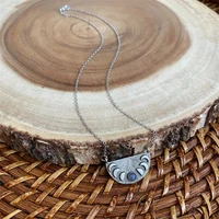 vintage women inlaid moonstone remnant moon half moon necklace pendant boho ladies exquisite half circle shape pendant jewelry