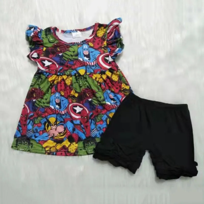 

girl summer clothes suit baby girl outfit flutter sleeve summer outfit kids boutique outfit 2 pcs clothing clothes set