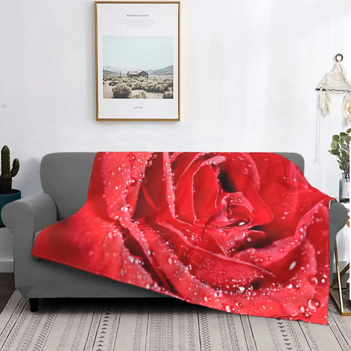

Красивое Одеяло в виде роз, Фланелевое забавное теплое одеяло, чехол на стул, диван, весна/осень