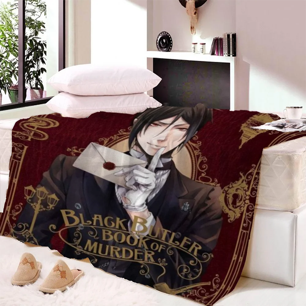 

Anime Black Butler Blanket Child Flannel Fleece Throw Home Sofa Car Outdoor Use Cospaly Gift