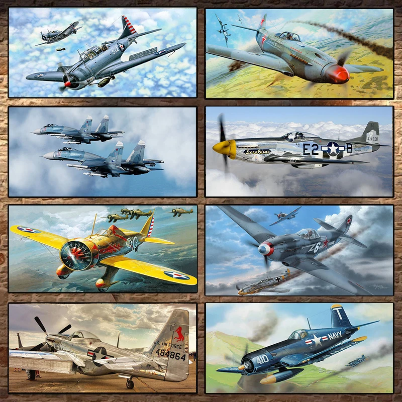 

Набор для рисования на холсте «боевой самолет»