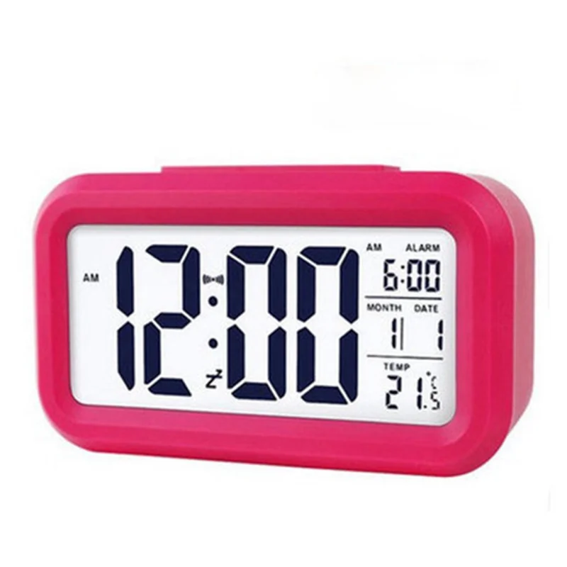 Sound Control Backlight 12/24 H Snooze 8 Alarm Ringtones For Bedrooms Bedside Kids Home Decoration