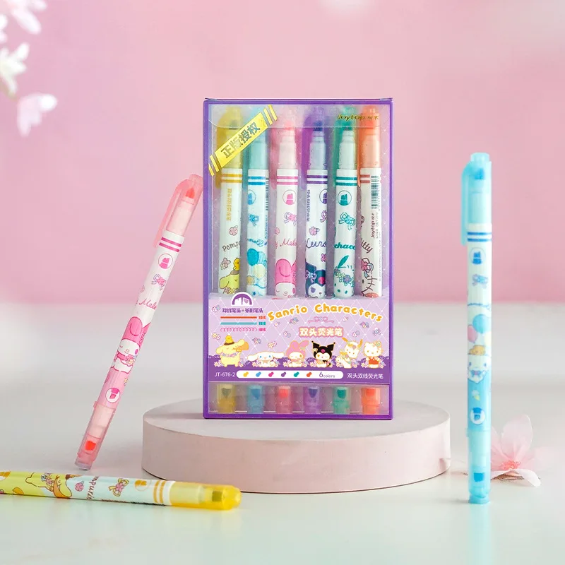 

Sanrio Double Tip Colorful Marker Highlighter Set Student Multicolor Accent Markers Wholesale