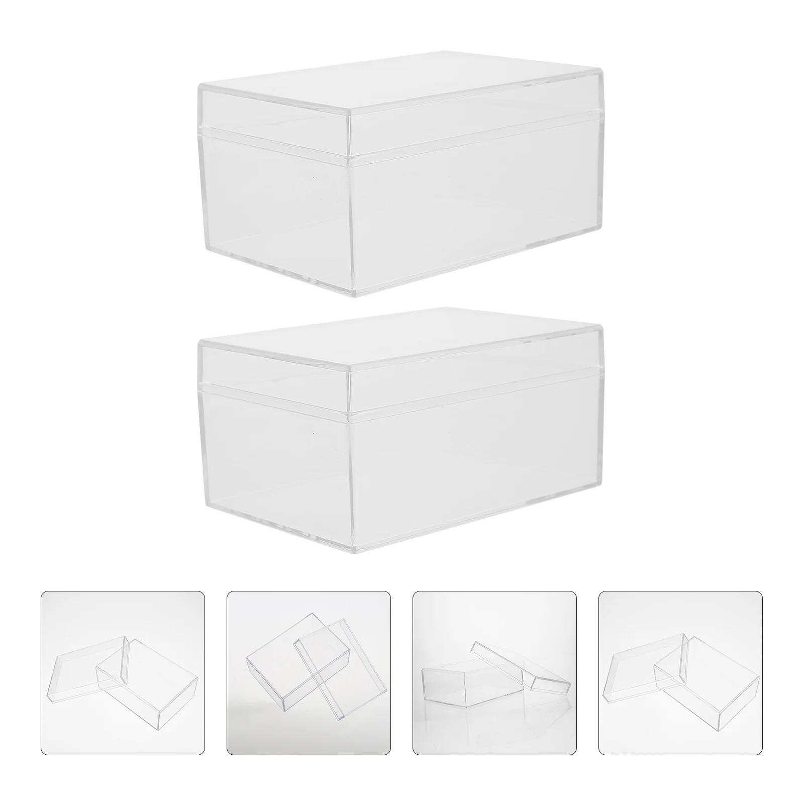 

2pcs Boxes Poker Cards Storage Cards Organizing Box Poker Cards Container Jewelry Storage Box Candy Container